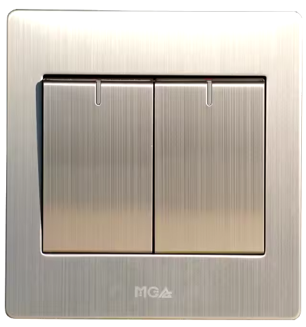 MGA light switch brands 2 gang 1 way switch